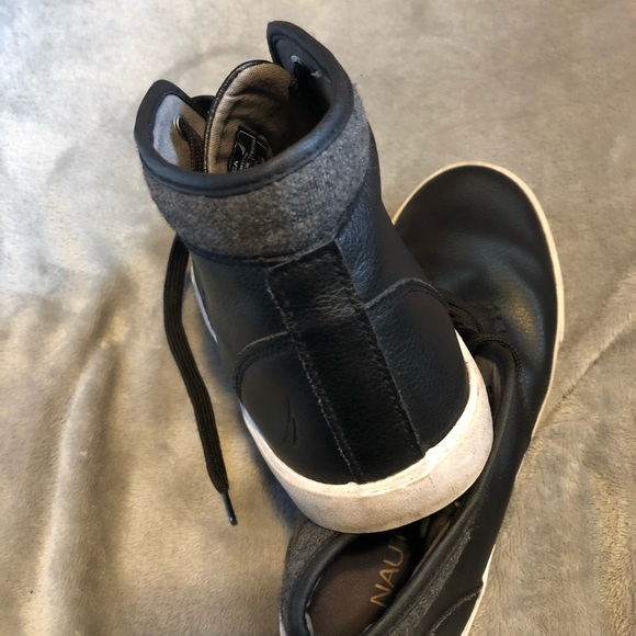 Men’s Nautical black leather shoes size 8.5 - Picture 7 of 10